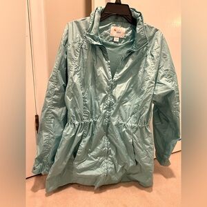 Women's Light Turquoise windbreaker Lined Jacket